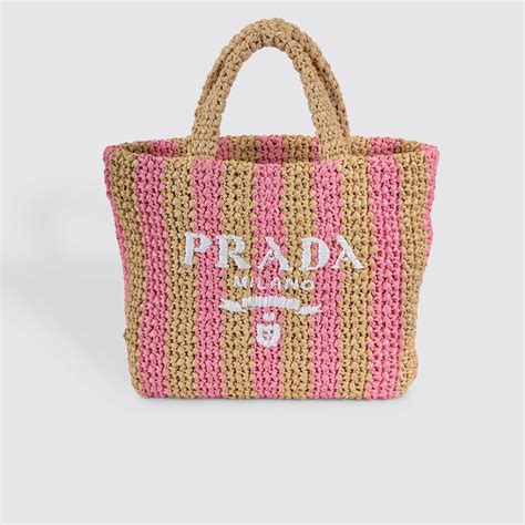 prada raffia tote pink stripe|prada raffia tote dupe.